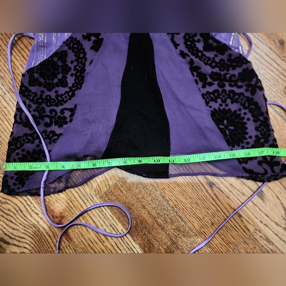 Alice & Trixie Purple silk & velvet top NWT - Picture 8 of 11